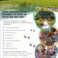 Ponuka environmentálnych programov v ÚZ Dropie na školský rok 2026/2027